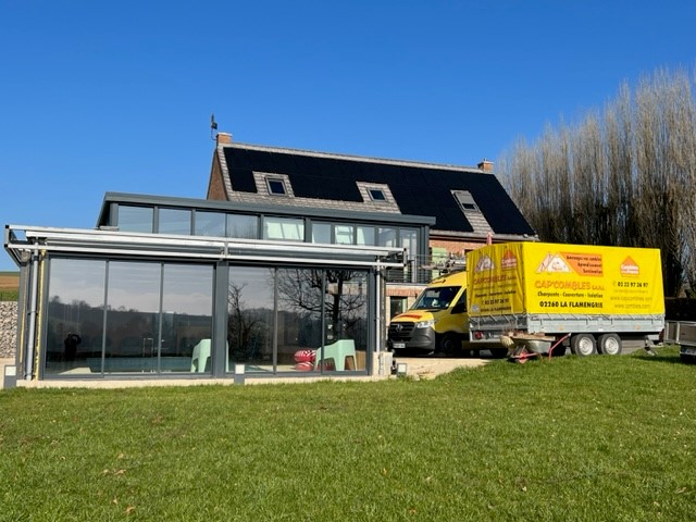 Pose de panneaux solaires à Hary (02)